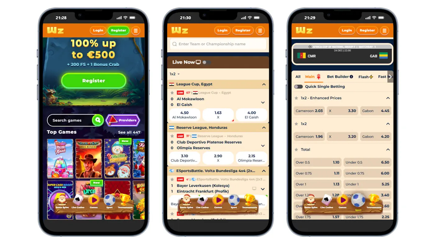 Wazamba Sports Betting App Screenshot
